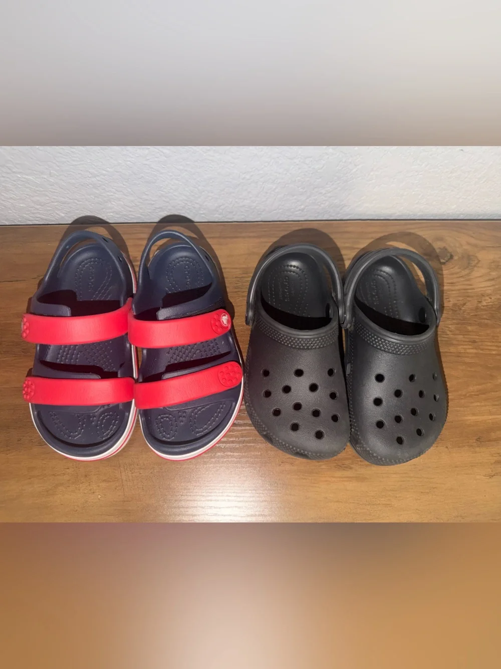 Crocs Kids Clogs & Sandals Lot, Adjustable Strap, Size 10 2 pairs EUC